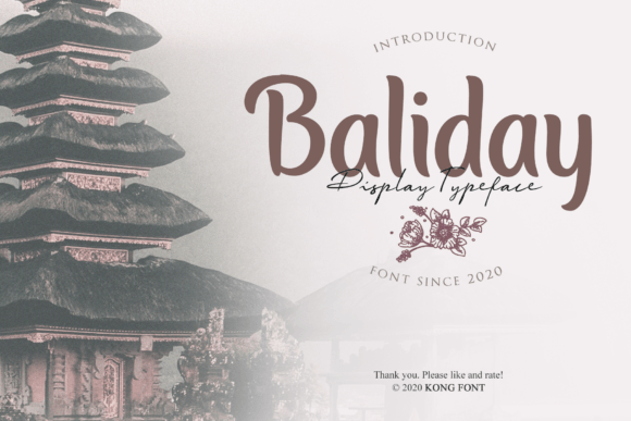 Baliday: A Modern Handwritten Font for Creative Projects