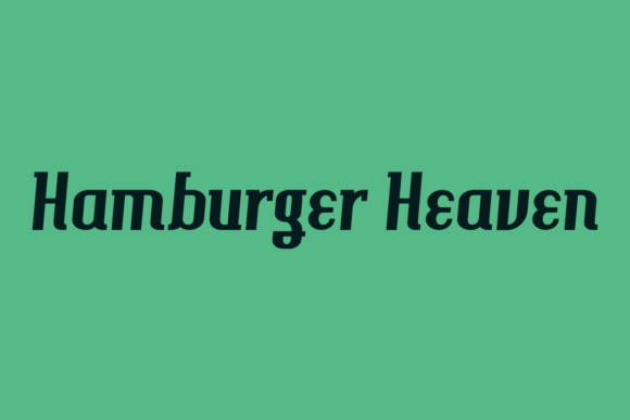 Hamburger Heaven: A Vintage Serif for Timeless Appeal