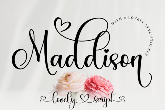 Maddison: A Font That Dances With Sweet, Romantic Charm