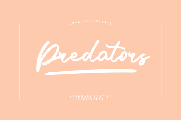Predators: A Handwritten Font with Flowing Brush Pen Style