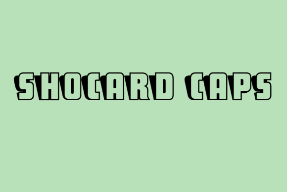 ShoCard Caps: A Vintage Display Font with 3D Character
